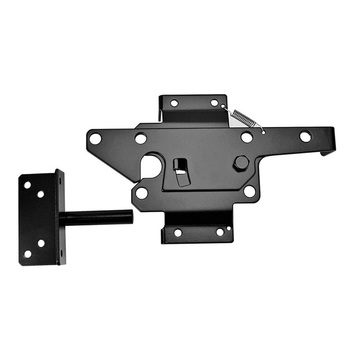 Self-Locking Gate Easy Install Safety Hardware Stainless Steel Gravity Lever Automatic Latches Post Mount Solid Home Wood Fence